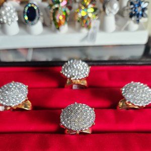 18KGP Crystal Bling Fashion Brand New Gold Tone Ring